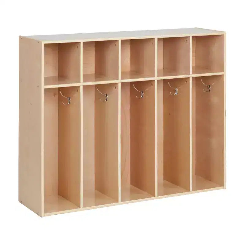 Meuble de rangement pour manteaux ECR4Kids Streamline 5 sections avec compartiments, pour tout-petits