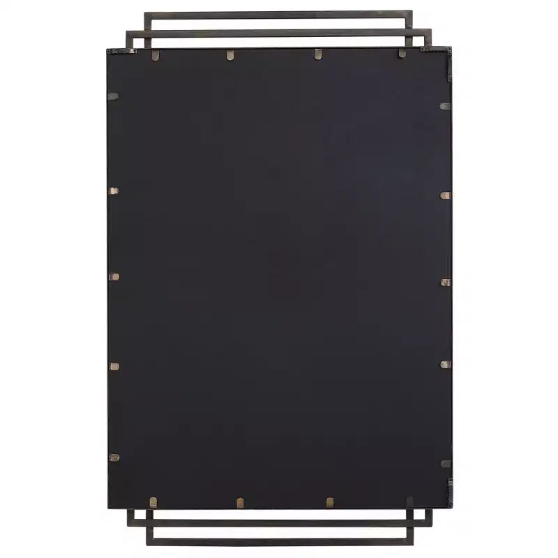 Miroir mural rectangulaire de courtoisie Uttermost moderne, brossé doré vieilli, cadre en fer massif 23 3/4 de large pour salle de bain