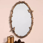 Miroir mural décoratif ovale Uttermost, cadre en métal doré antique et gris rustique, 23 po de large pour salle de bain, chambre à coucher, salon, maison
