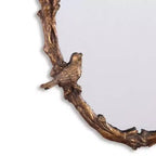 Miroir mural décoratif ovale Uttermost, cadre en métal doré antique et gris rustique, 23 po de large pour salle de bain, chambre à coucher, salon, maison