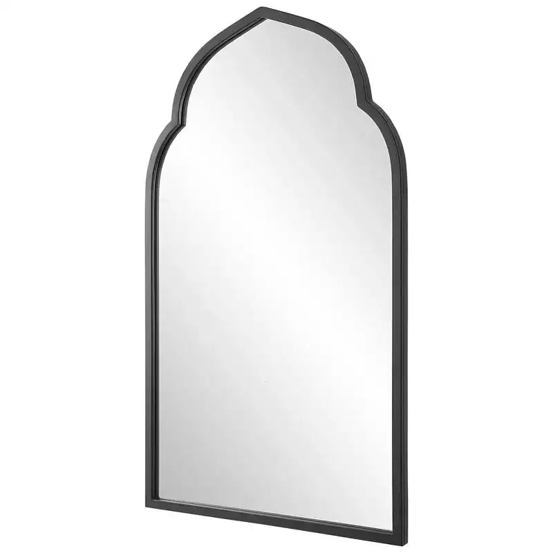 Miroir Mural Décoratif Uttermost Arch Vanity Moderne Cadre En Fer Forgé Noir Mat Audacieux 24 po de Large pour Salle de Bain Chambre Salon