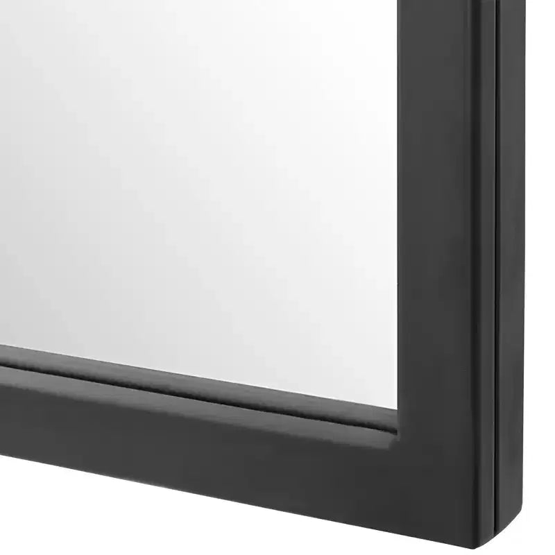 Miroir Mural Décoratif Uttermost Arch Vanity Moderne Cadre En Fer Forgé Noir Mat Audacieux 24 po de Large pour Salle de Bain Chambre Salon
