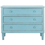 Talbot 3 Drawer Chest - AMH1517 - Distressed Blue - Safavieh Couture