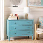 Commode 3 tiroirs Talbot - AMH1517 - Bleu vieilli - Safavieh Couture