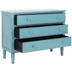 Commode 3 tiroirs Talbot - AMH1517 - Bleu vieilli - Safavieh Couture