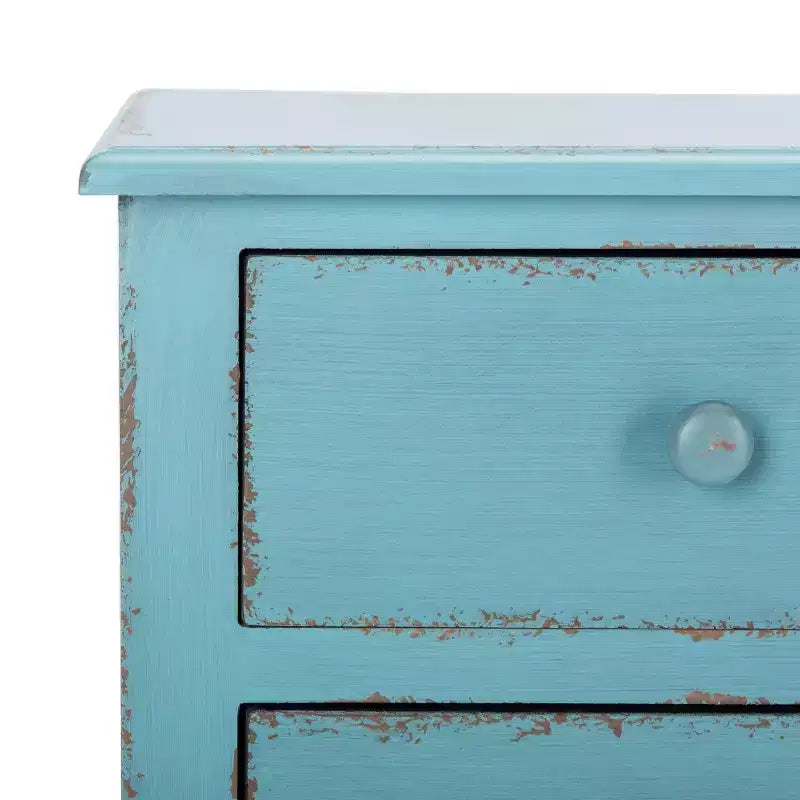 Commode 3 tiroirs Talbot - AMH1517 - Bleu vieilli - Safavieh Couture
