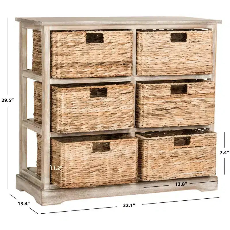 Commode à 6 paniers de rangement Keenan - AMH5740 - Safavieh Couture