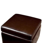 Repose-pieds Cube de Rangement Petit Format Entièrement en Cuir - Baxton Studio