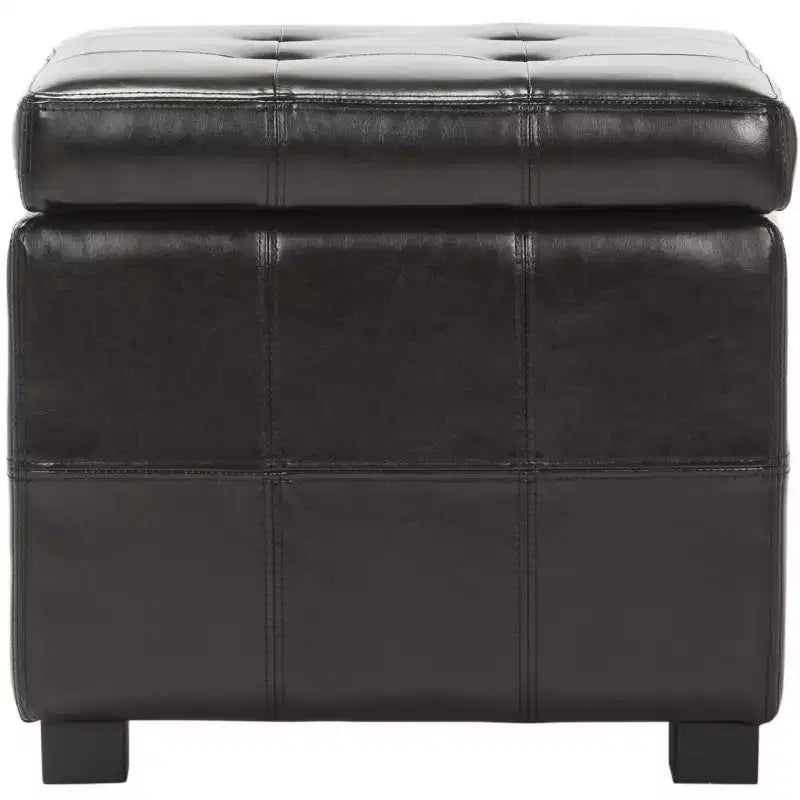 Repose-pieds de rangement capitonné Maiden Square - HUD8231 - Safavieh Couture