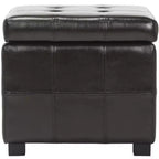 Repose-pieds de rangement capitonné Maiden Square - HUD8231 - Safavieh Couture
