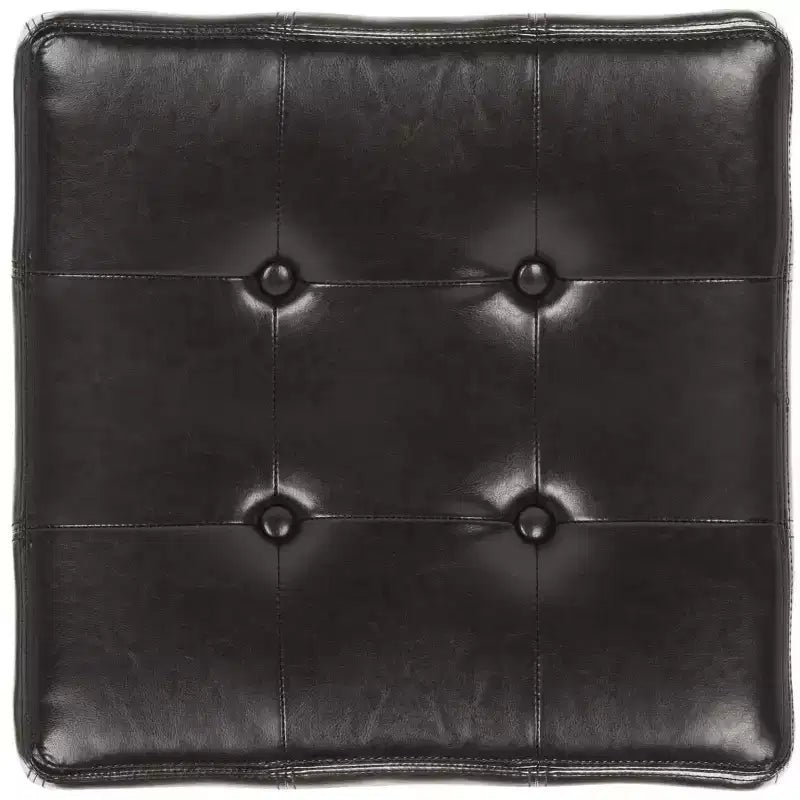 Repose-pieds de rangement capitonné Maiden Square - HUD8231 - Safavieh Couture
