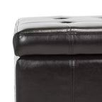 Repose-pieds de rangement capitonné Maiden Square - HUD8231 - Safavieh Couture