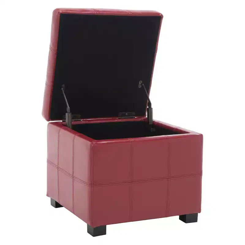 Repose-pieds de rangement capitonné Maiden Square - HUD8231 - Safavieh Couture