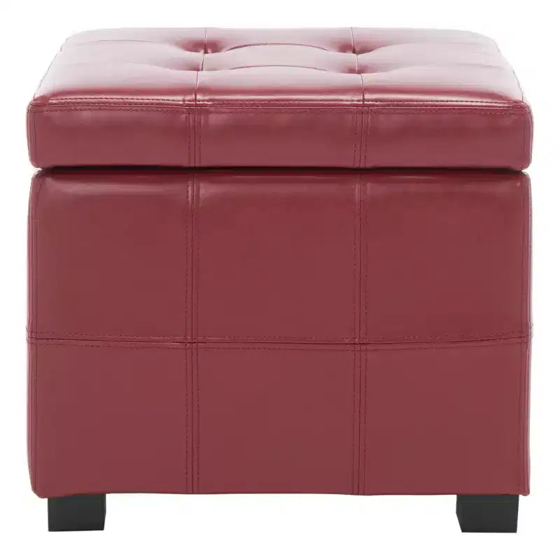 Repose-pieds de rangement capitonné Maiden Square - HUD8231 - Safavieh Couture