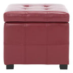 Repose-pieds de rangement capitonné Maiden Square - HUD8231 - Safavieh Couture