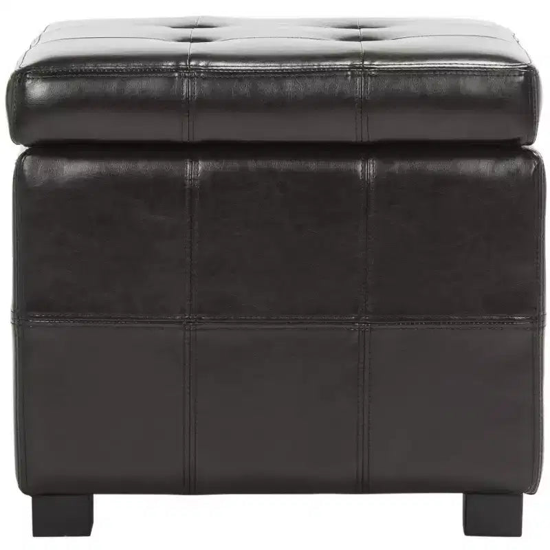 Repose-pieds de rangement capitonné Maiden Square - HUD8231 - Safavieh Couture