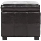 Repose-pieds de rangement capitonné Maiden Square - HUD8231 - Safavieh Couture