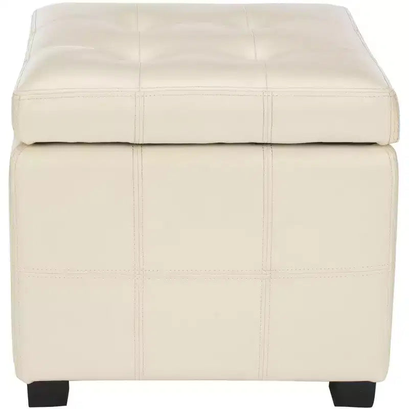 Repose-pieds de rangement capitonné Maiden Square - HUD8231 - Safavieh Couture