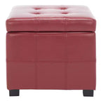 Repose-pieds de rangement capitonné Maiden Square - HUD8231 - Safavieh Couture