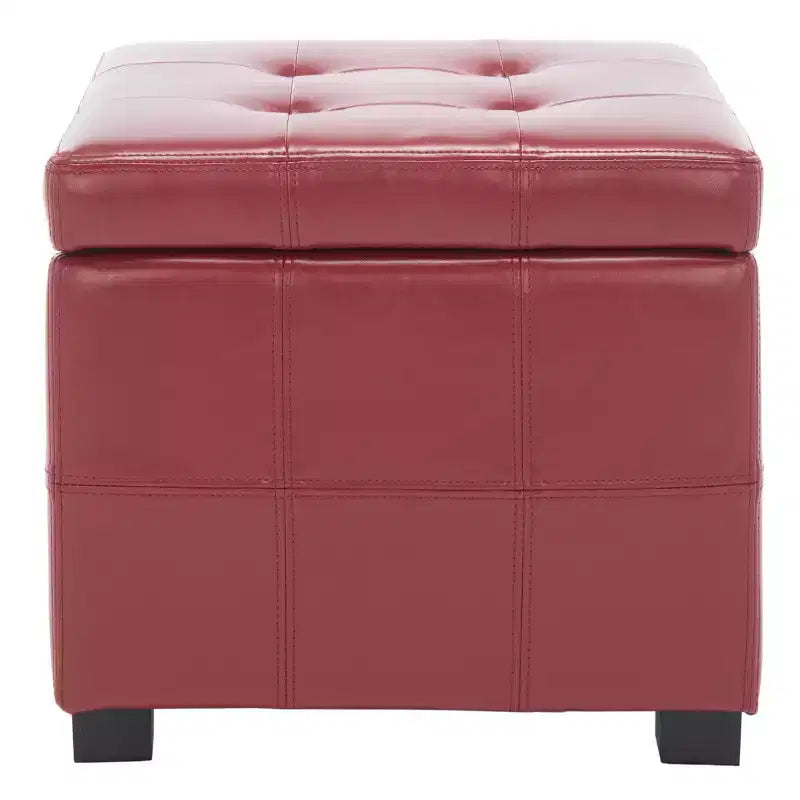 Repose-pieds de rangement capitonné Maiden Square - HUD8231 - Safavieh Couture