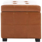 Repose-pieds de rangement capitonné Maiden Square - HUD8231 - Safavieh Couture