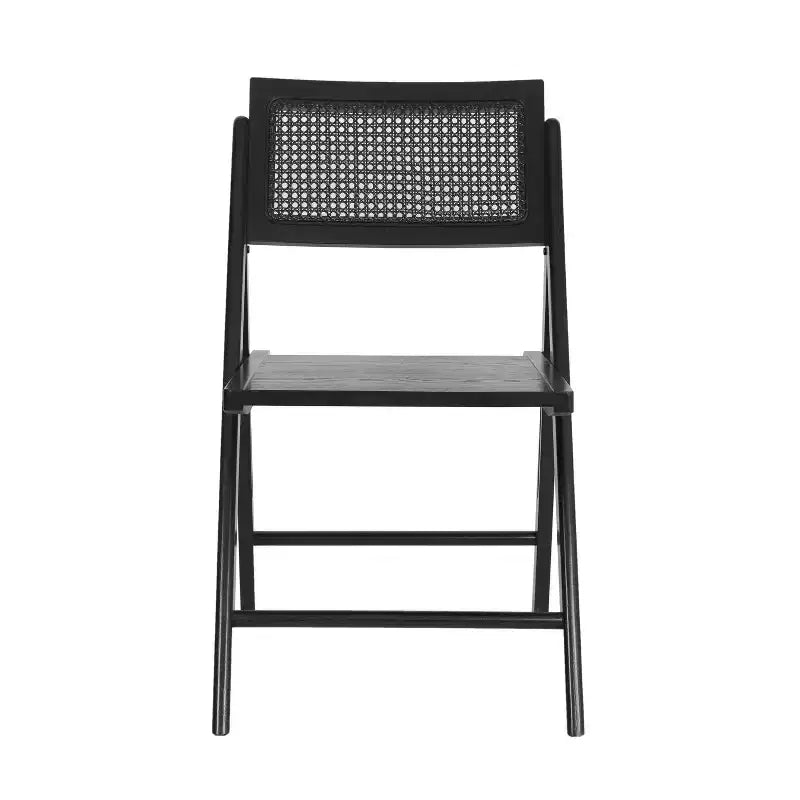 Merrick Lane Lot de 2 chaises pliantes en rotin et cannage