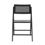 Merrick Lane Lot de 2 chaises pliantes en rotin et cannage