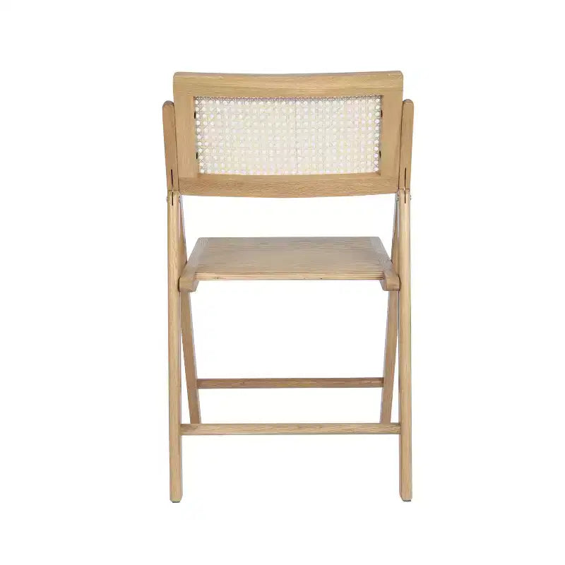 Merrick Lane Lot de 2 chaises pliantes en rotin et cannage