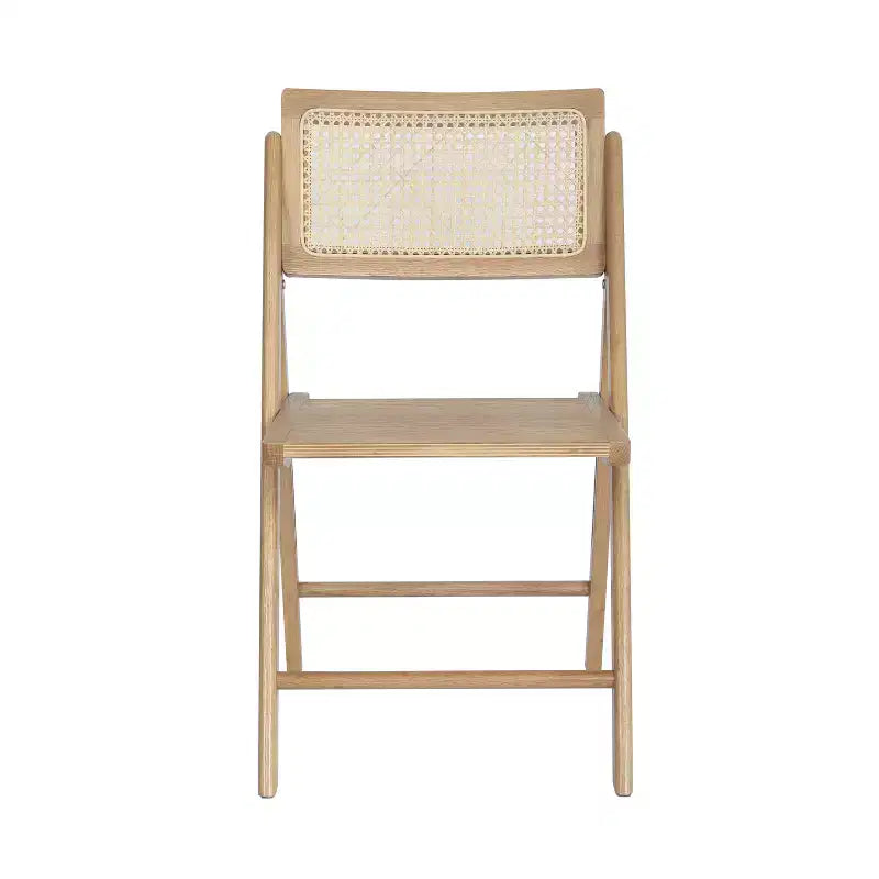 Merrick Lane Lot de 2 chaises pliantes en rotin et cannage