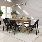 Merrick Lane Lot de 2 chaises pliantes en rotin et cannage