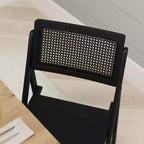 Merrick Lane Lot de 2 chaises pliantes en rotin et cannage