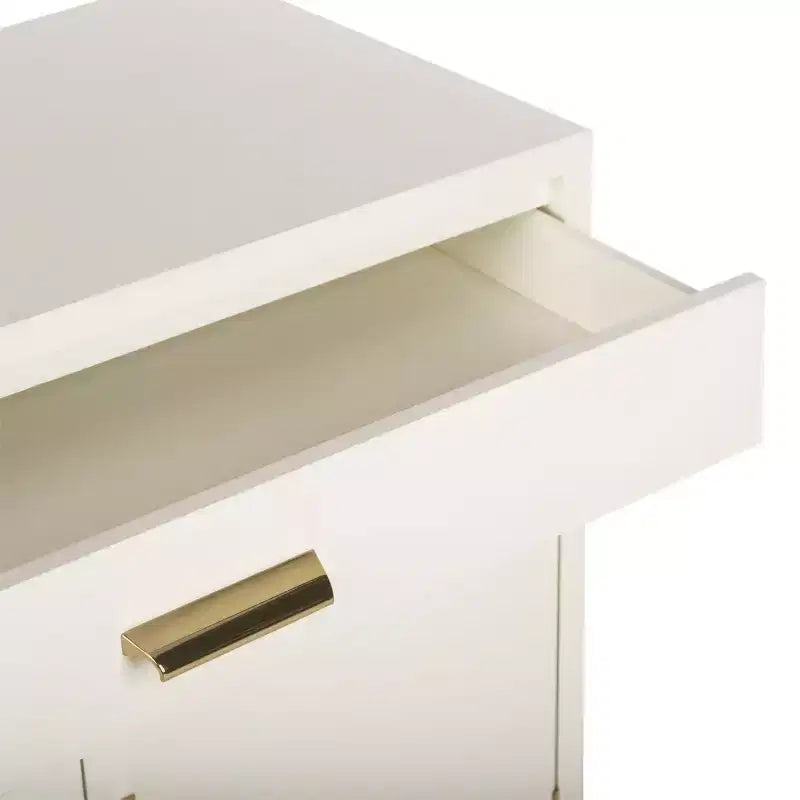 Commode Nigel 2 portes 1 tiroir - CHS6600 - Blanc/Laiton - Safavieh