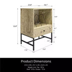 Meuble tourne-disque Brookville RealRooms, Naturel