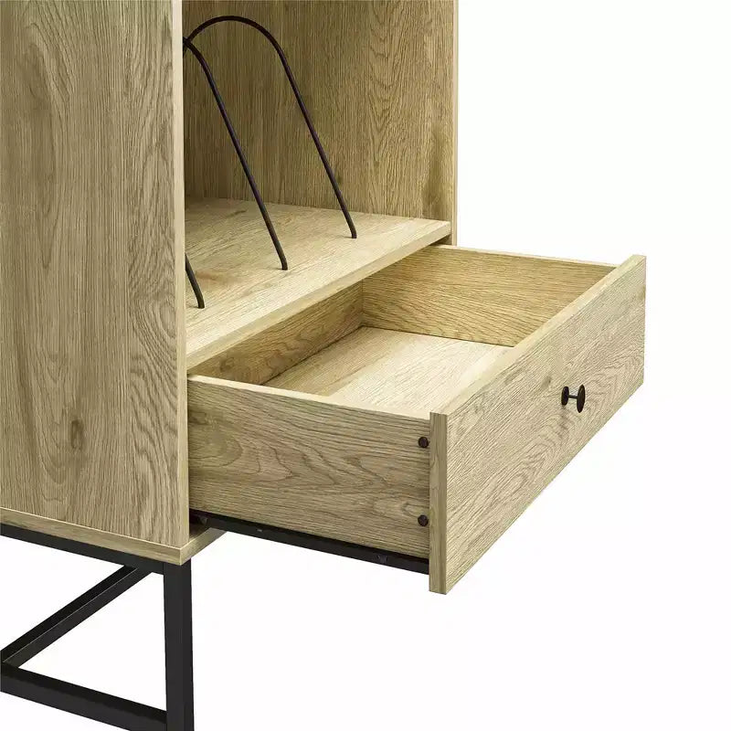 Meuble tourne-disque Brookville RealRooms, Naturel