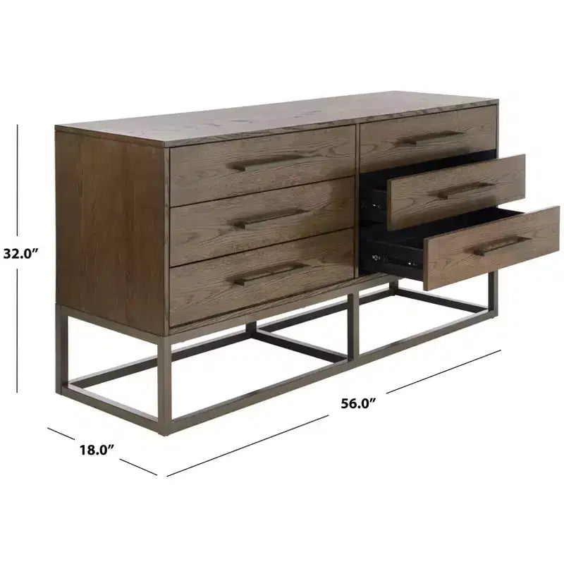 Commode moderne à 6 tiroirs Estelle - SFV2105 - Safavieh Couture