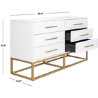 Commode moderne à 6 tiroirs Estelle - SFV2105 - Safavieh Couture