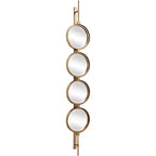 Uttermost Vanity Accent Wall Mirror Modern Beveled Gold Leaf Striking Iron Frame 10 Wide for Bathroom Bedroom Living Room Home