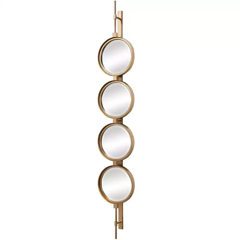 Miroir mural Uttermost Vanity Accent moderne, biseauté, feuille d'or, cadre en fer saisissant, 25 cm de large, pour salle de bain, chambre, salon, maison
