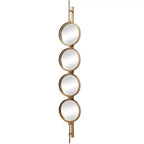 Miroir mural Uttermost Vanity Accent moderne, biseauté, feuille d'or, cadre en fer saisissant, 25 cm de large, pour salle de bain, chambre, salon, maison