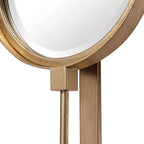 Miroir mural Uttermost Vanity Accent moderne, biseauté, feuille d'or, cadre en fer saisissant, 25 cm de large, pour salle de bain, chambre, salon, maison