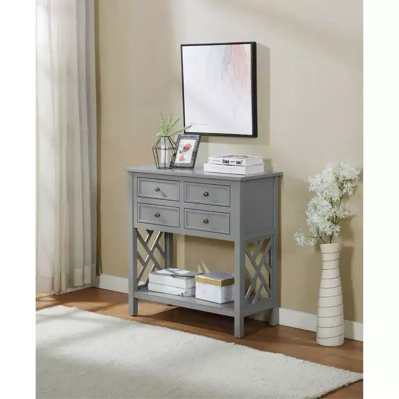 Console en bois à 4 tiroirs Middlebury Wood de 32 po – Alaterre Furniture