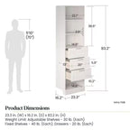 Unité de rangement modulaire 3 tiroirs Elba Ameriwood Home, chêne ivoire