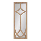 Miroir mural encadré Kate and Laurel Pierette, 16x42, Naturel
