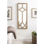 Miroir mural encadré Kate and Laurel Pierette, 16x42, Naturel