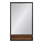 Miroir rectangulaire avec étagère Kate and Laurel Owing, 20x34, brun rustique