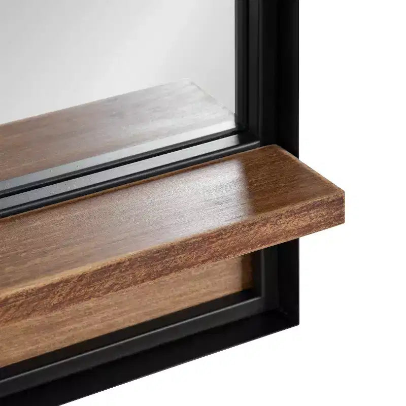Miroir rectangulaire avec étagère Kate and Laurel Owing, 20x34, brun rustique
