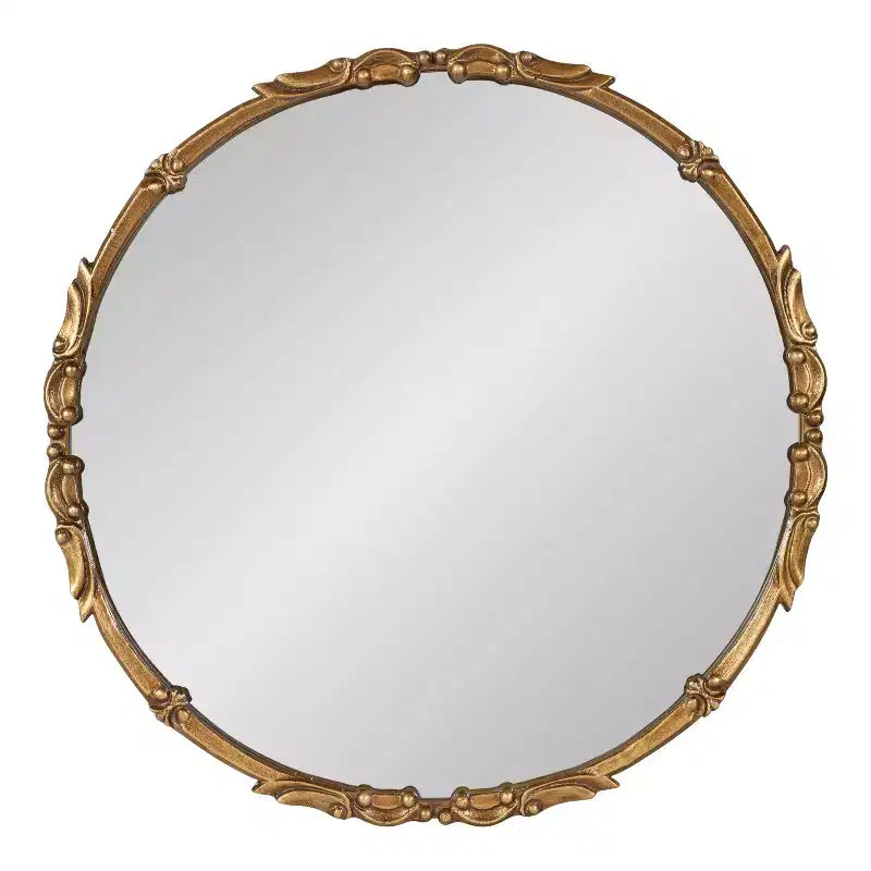 Miroir rond en métal Kate and Laurel Brynley, diamètre 24 po, doré