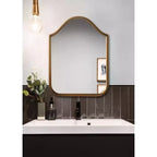 Miroir arche en métal Kate and Laurel Fellows, 18x24, doré