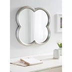 Miroir Krisi festonné en MDF de Kate and Laurel, 28x28, Argent