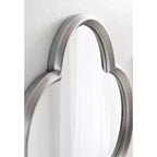 Miroir Krisi festonné en MDF de Kate and Laurel, 28x28, Argent
